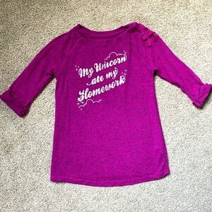 Girls purple shirt for school, size 6/6x​​​​